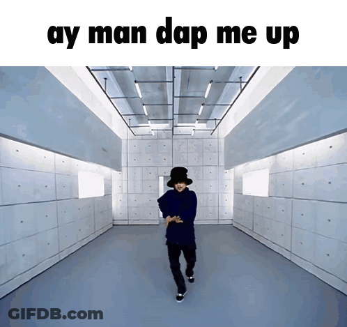 Man In Black Hat Dancing Dap Me Up GIF