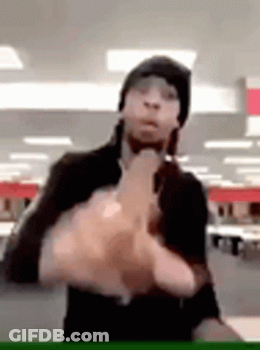 Man In Black Hat Giving Middle Finger GIF