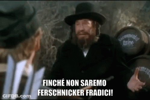 Man In Black Hat Saying Finche Non Saremo Ferschnicker Fradic GIF