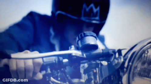 Man In Black Helmet With Crown GIF