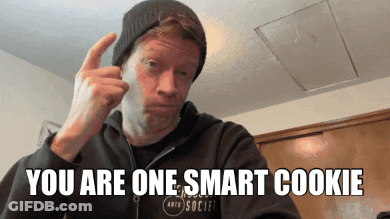 Man In Black Hoodie And Beanie Says You Are Smart Cookie GIF