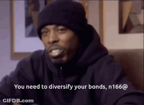 Man In Black Hoodie And Hat Says Diversify Bonds GIF