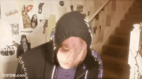 Man In Black Hoodie And Purple Sweatshirt GIF