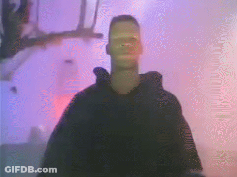Man In Black Hoodie Purple Background GIF