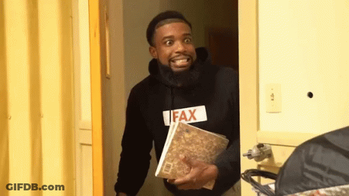 Man In Black Hoodie Saying Fax GIF