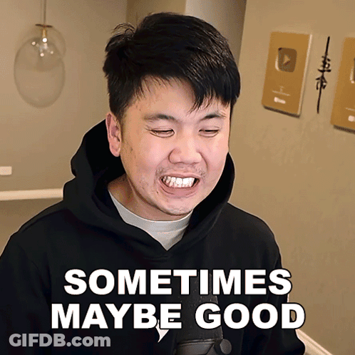 Man In Black Hoodie Saying Sometimes Maybe Good GIF