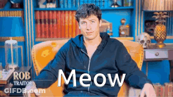 Man In Black Hoodie Sitting On Meow Chair GIF