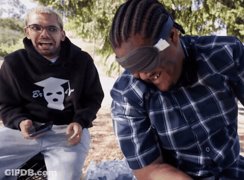 Man In Black Hoodie With White Mask GIF