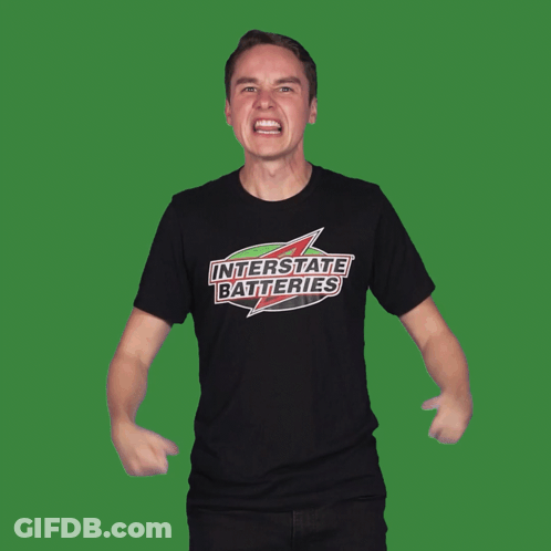 Man In Black Interstate Batteries T-Shirt GIF