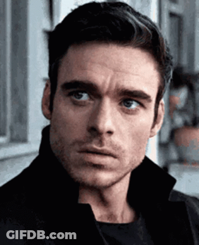 Man In Black Jacket And Black Shirt GIF