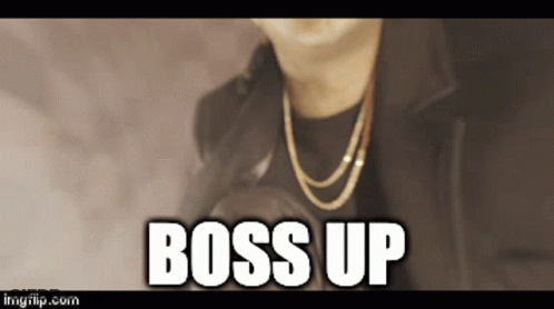 Man In Black Jacket And Gold Chains Saying Boss Up GIF