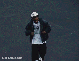 Man In Black Jacket And White E Hat GIF