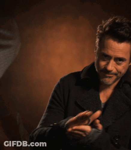 Man In Black Jacket Clapping Hands GIF
