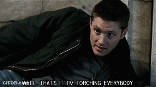 Man In Black Jacket Laying Down Saying Well That's It I'm Torching Everybody GIF