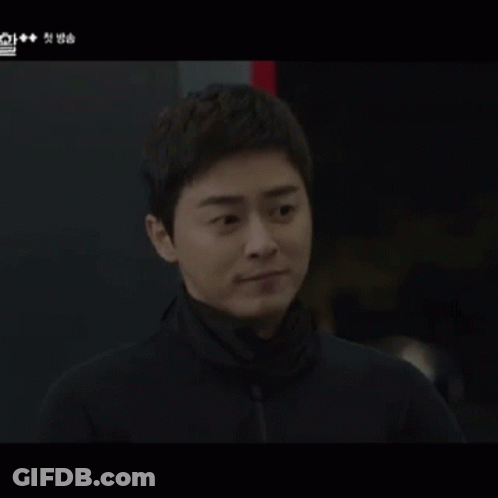 Man In Black Jacket Making Funny Face GIF