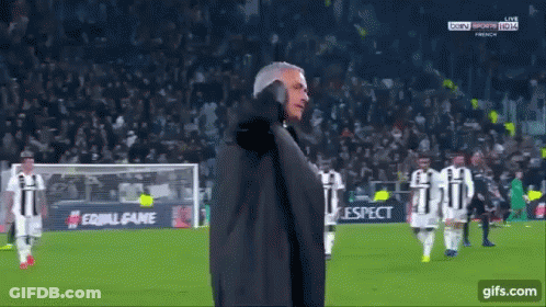 Man In Black Jacket On Soccer Field GIF