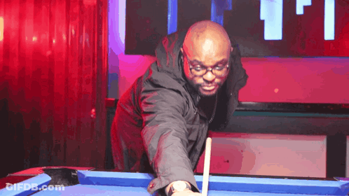 Man In Black Jacket Playing Pool GIF
