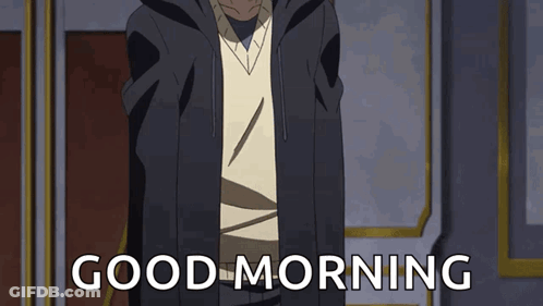 Man In Black Jacket Saying Good Morning GIF