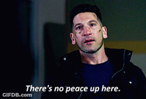 Man In Black Jacket Saying No Peace GIF
