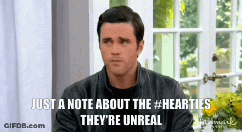 Man In Black Jacket Says Just Note About #Hearties GIF