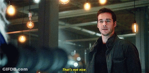 Man In Black Jacket Says That's Not Nice GIF