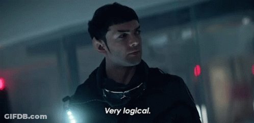 Man In Black Jacket Says Very Logical GIF