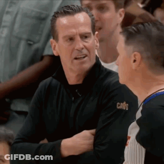 Man In Black Jacket With Cavs GIF