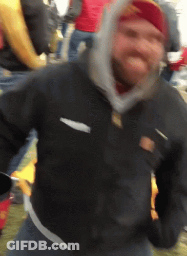 Man In Black Jacket With Columbia On Back GIF