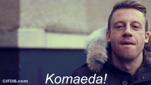 Man In Black Jacket With Fur Hood Says Komaedal GIF