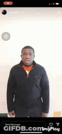Man In Black Jacket With Send Message Button GIF