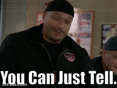 Man In Black Jacket With Words You Can Just Tell GIF