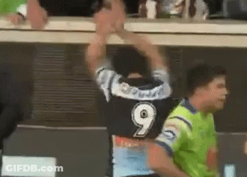 Man In Black Jersey Number 9 GIF