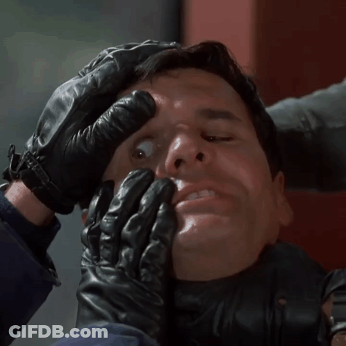 Man In Black Leather Gloves Held By Another GIF