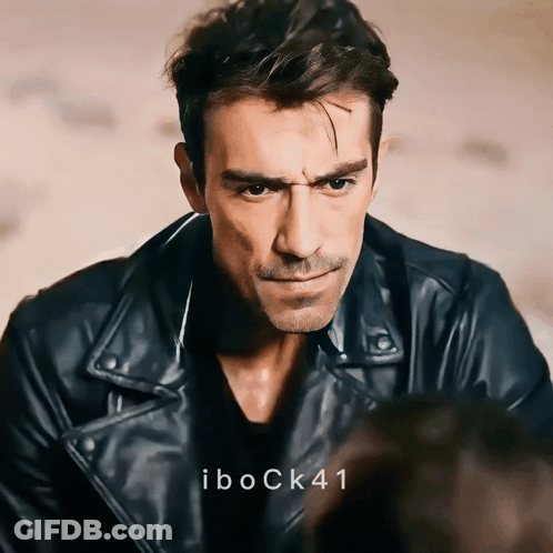 Man In Black Leather Jacket Ibock41 GIF