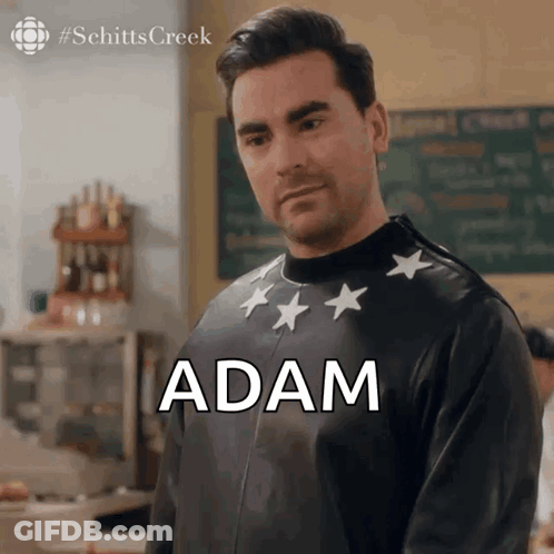 Man In Black Leather Jacket Saying Adam GIF