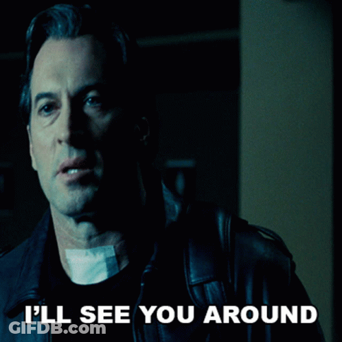 Man In Black Leather Jacket Says I'll See You Around GIF