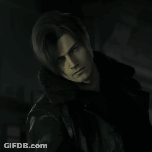 Man In Black Leather Jacket With Fur Collar GIF