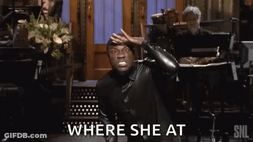 Man In Black Leather Shirt Saying Where She At GIF