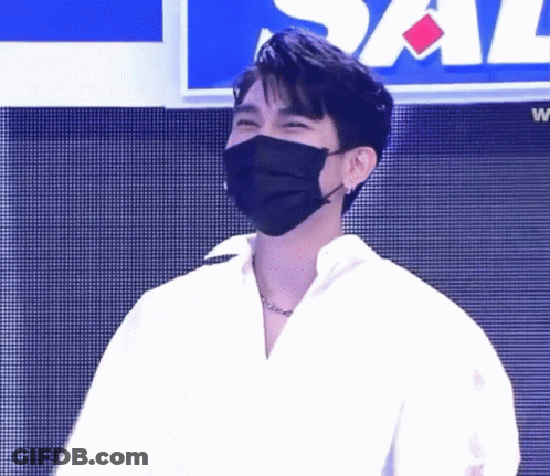 Man In Black Mask And White Shirt GIF