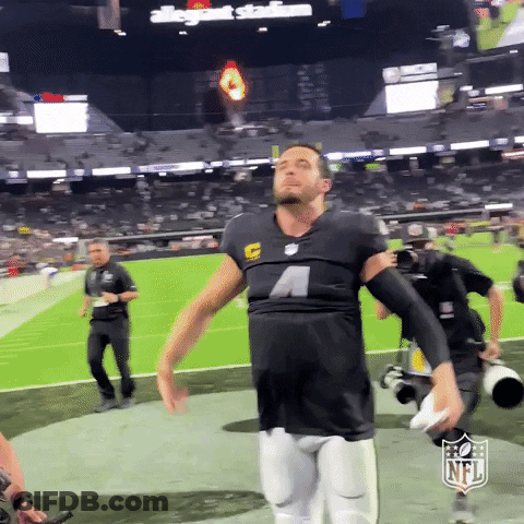 Man In Black NFL Jersey On Field GIF