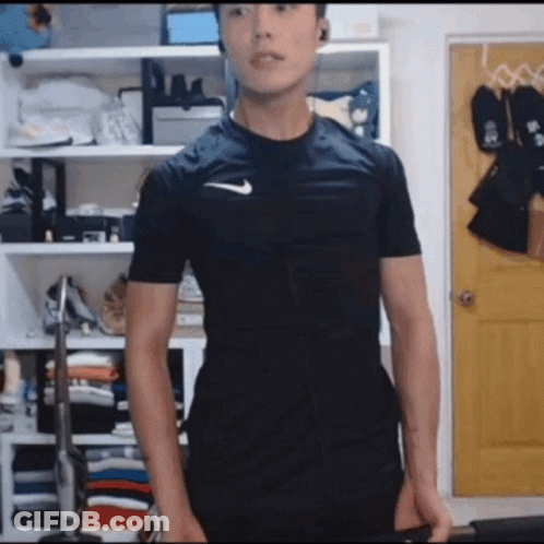 Man In Black Nike Shirt GIF