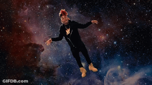 Man In Black NY Jacket Flying Through Air GIF