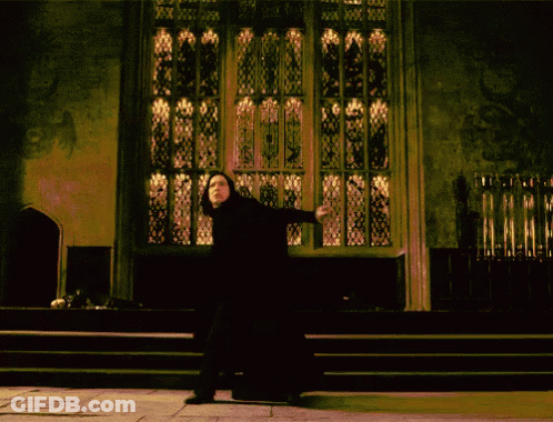 Man In Black Robe Standing In Front Of Window GIF