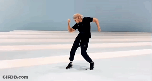 Man In Black Shirt And Black Pants Standing GIF