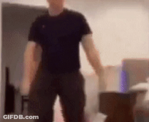 Man In Black Shirt And Pants GIF