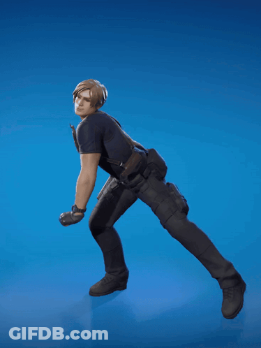 Man In Black Shirt And Pants On Blue Surface GIF