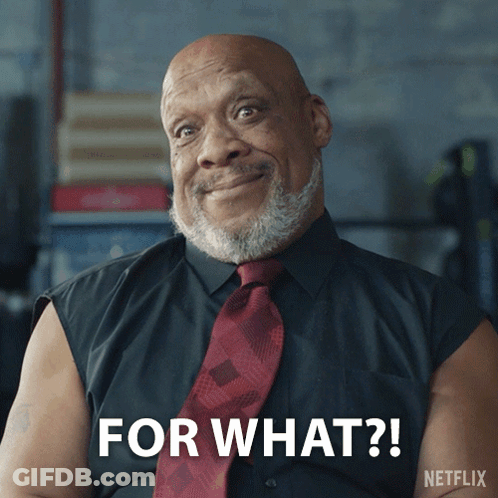 Man In Black Shirt And Red Tie Says What GIF