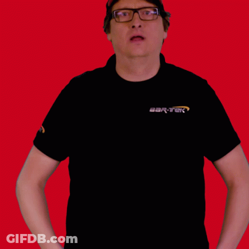 Man In Black Shirt And White Piston Cup Hat GIF