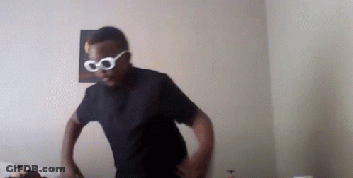 Man In Black Shirt And White Sunglasses GIF