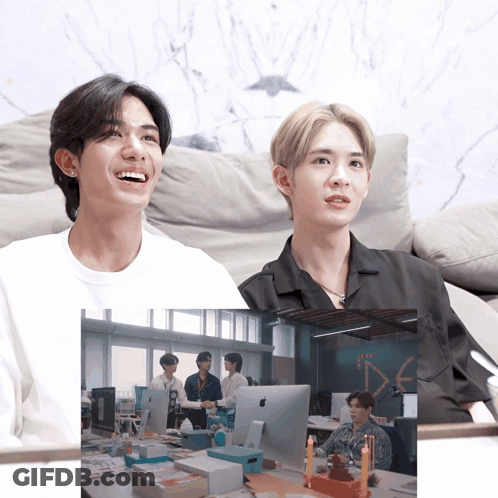 Man In Black Shirt At Apple Computer Desk GIF